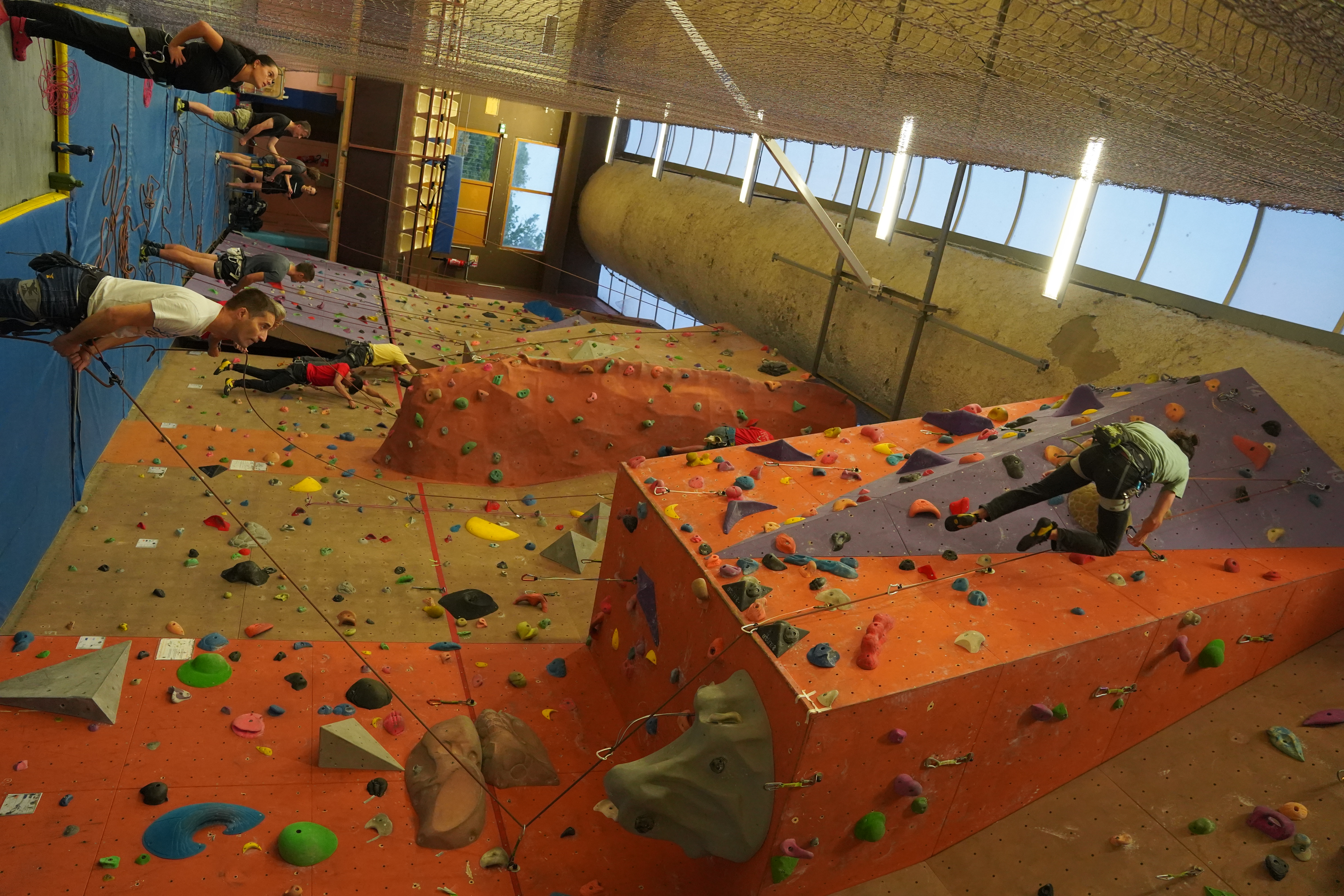 Le mur d'escalade